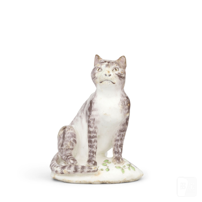 A Bow model of a cat, circa 1758-60